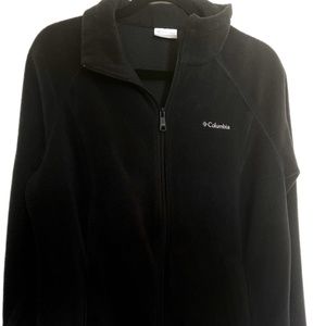 Columbia Sweater Mens Extra Large Navy Blue Full Zip Jacket Fleece Polyester.